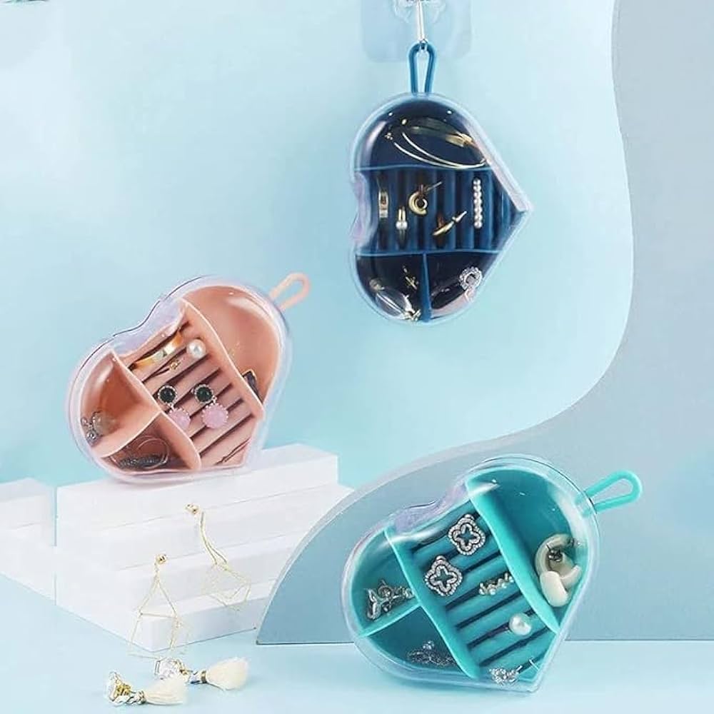 Creative Heart Shape Jewelry Box, Cute Mini Jewelry Organizer, Small Jewelry Case For Travel, Mini Jewelry Case For Earrings and Rings Creative Heart Shape Jewelry Box, Cute Mini Jewelry Organizer, Small Jewelry Case For Travel, Mini Jewelry Case For Earrings and Rings